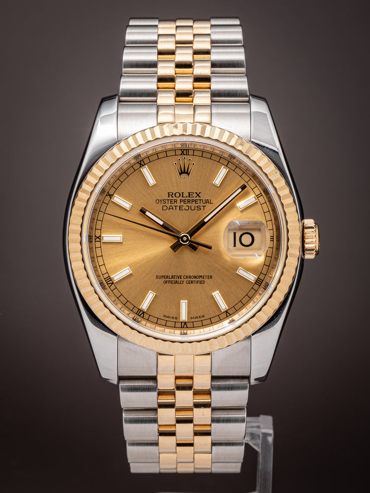 Rolex Stainless Steel and 18k Yellow Gold Datejust (116233)
