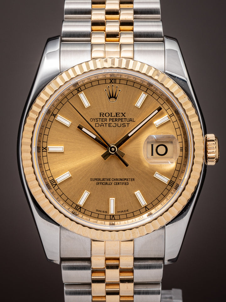 Rolex Stainless Steel and 18k Yellow Gold Datejust (116233)