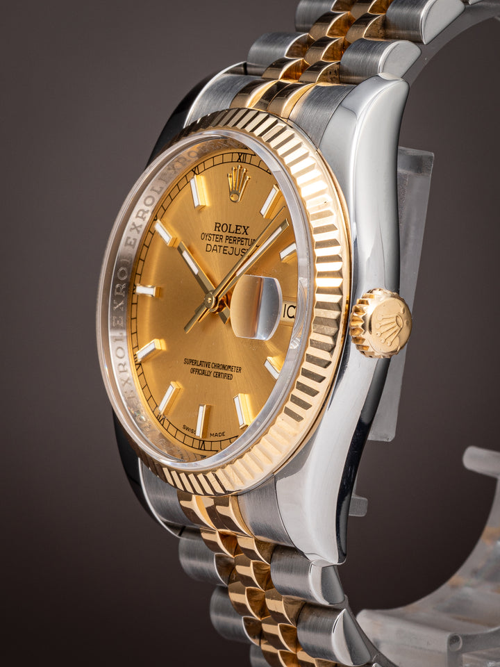 Rolex Stainless Steel and 18k Yellow Gold Datejust (116233)