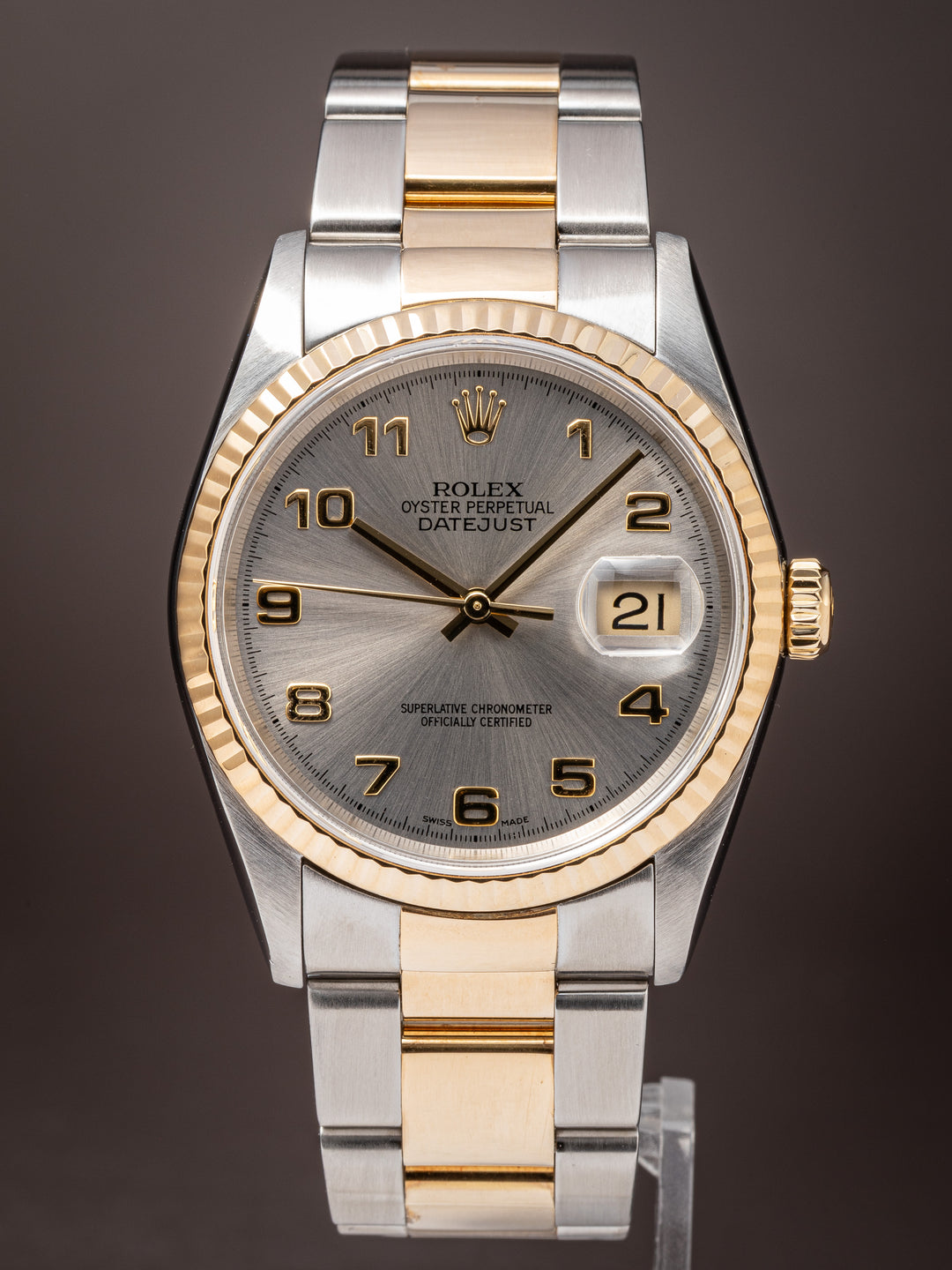 Rolex Stainless Steel and 18k Yellow Gold Datejust (16233)