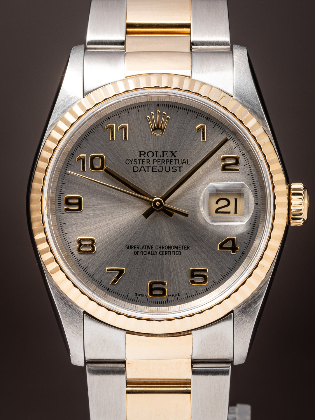 Rolex Stainless Steel and 18k Yellow Gold Datejust (16233)