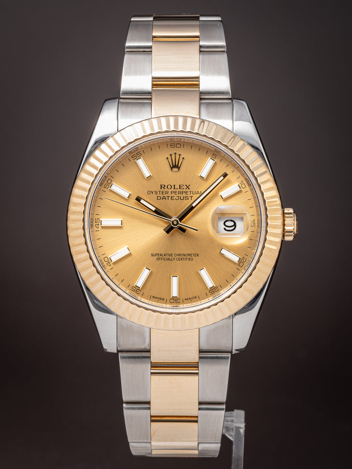 Rolex Stainless Steel and 18k Yellow Gold Datejust 41 (126333)