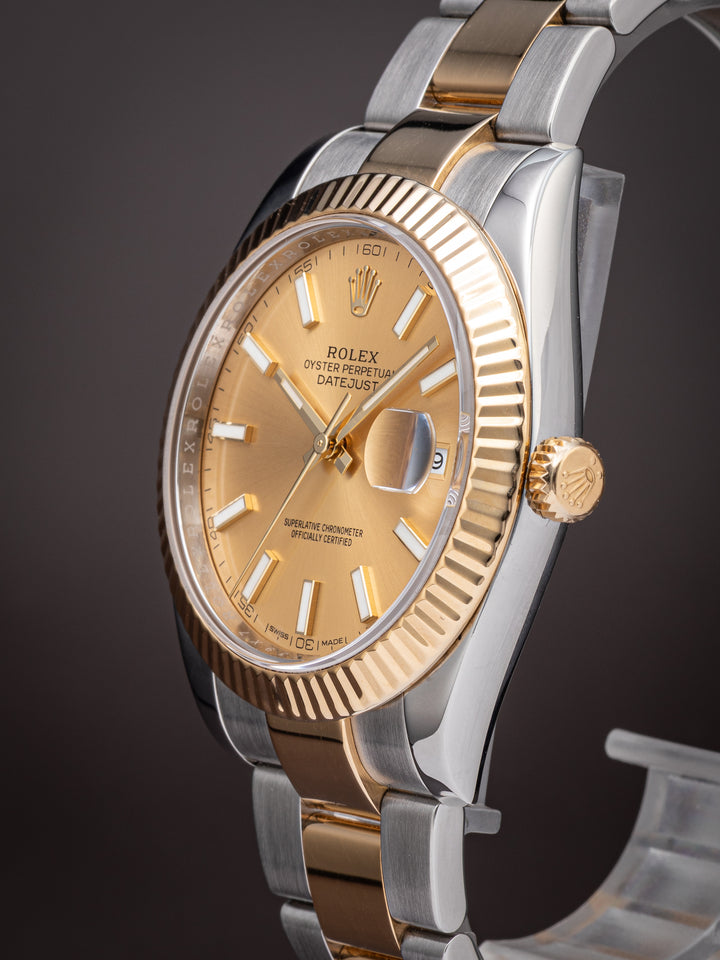 Rolex Stainless Steel and 18k Yellow Gold Datejust 41 (126333)