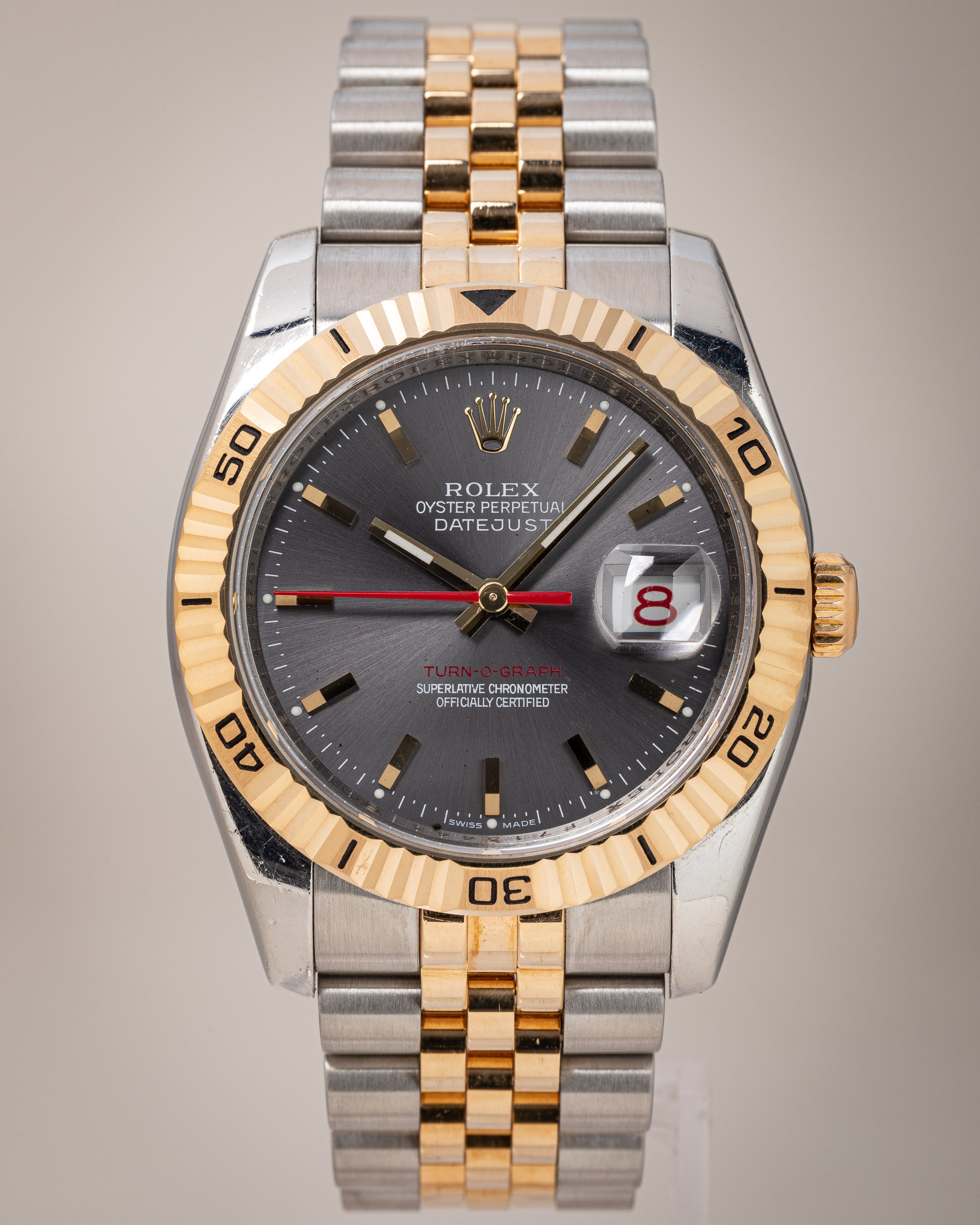 Rolex Stainless Steel and 18k Yellow Gold Datejust Turn-O-Graph