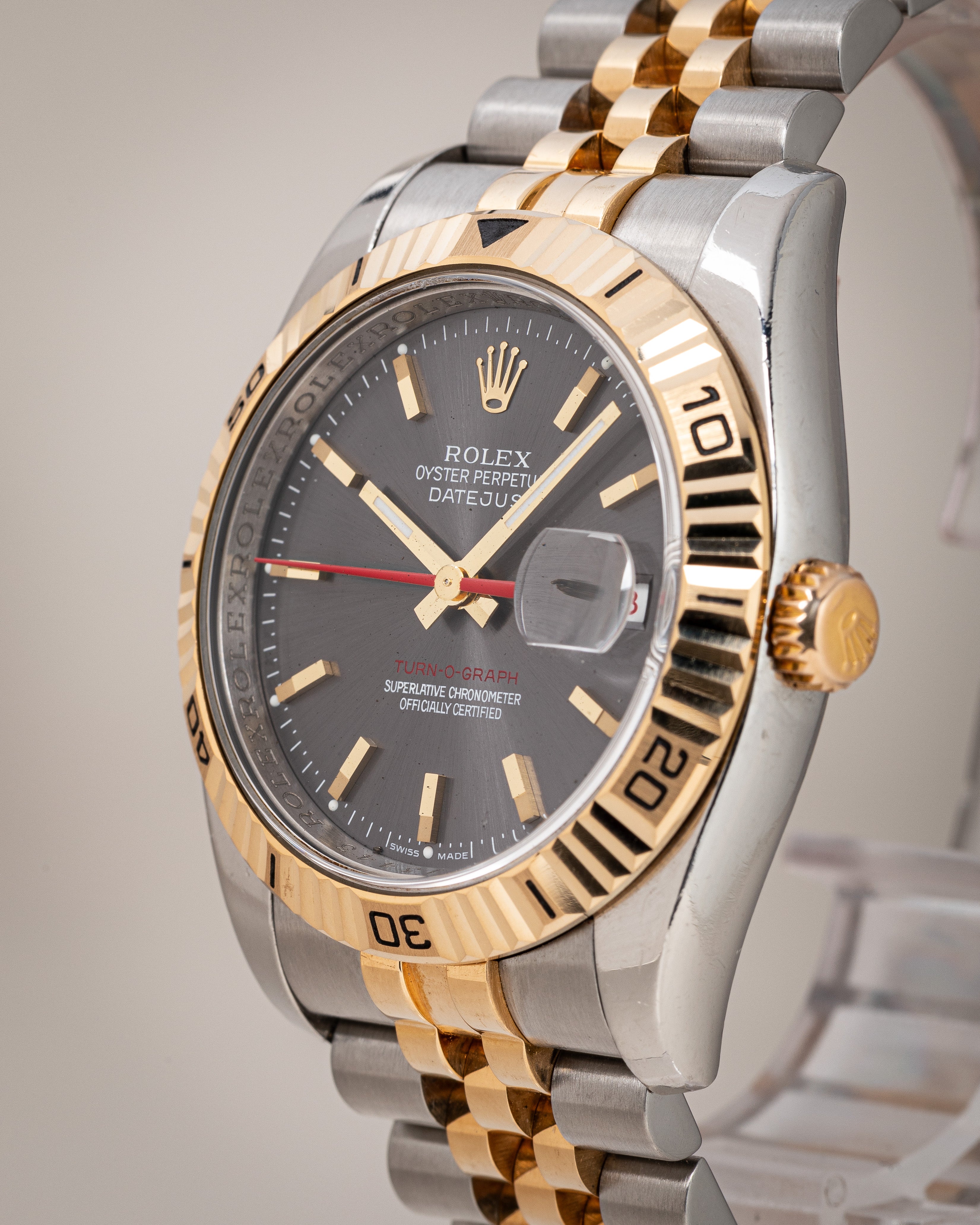 Rolex Stainless Steel and 18k Yellow Gold Datejust Turn-O-Graph