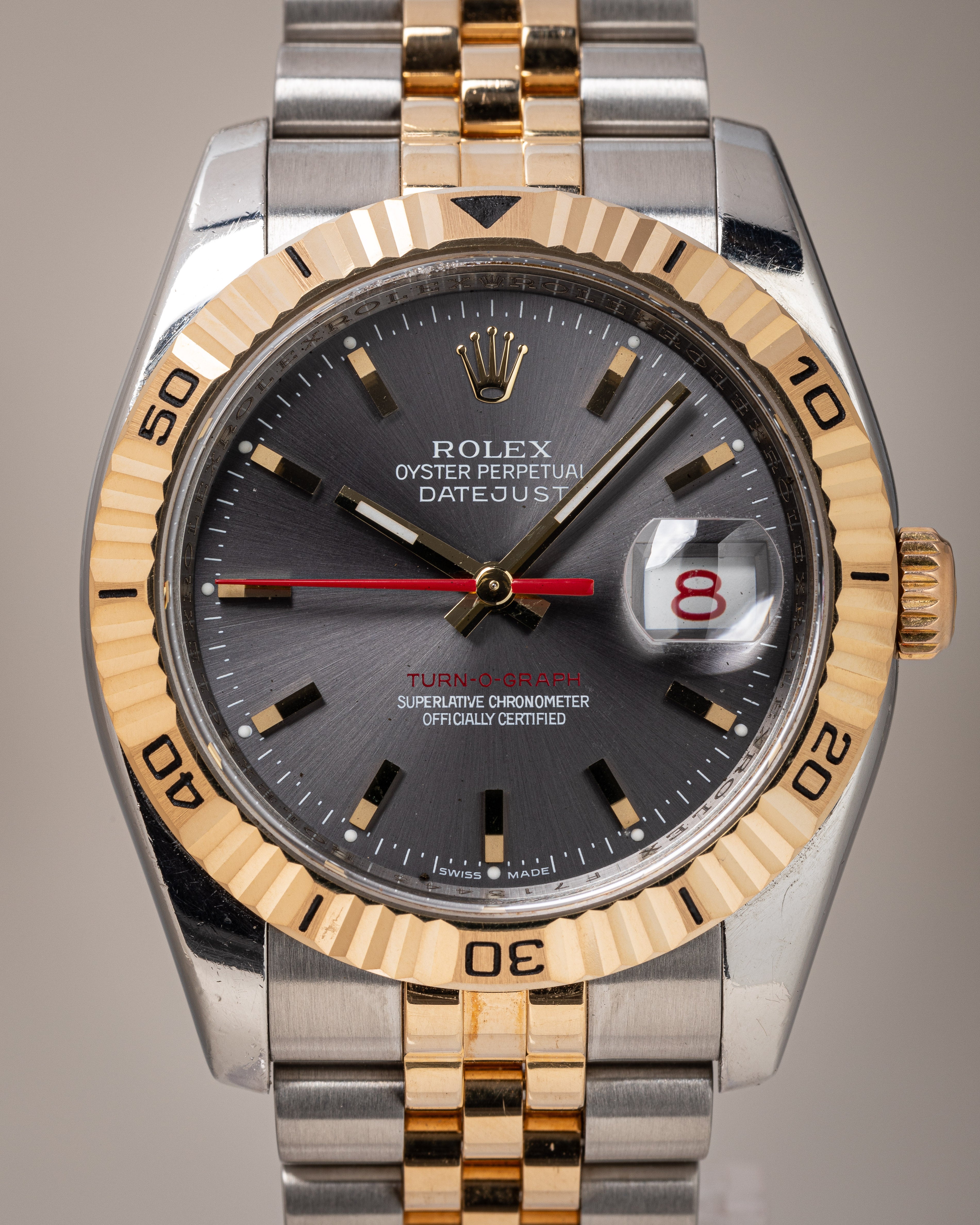 Rolex Stainless Steel and 18k Yellow Gold Datejust Turn-O-Graph