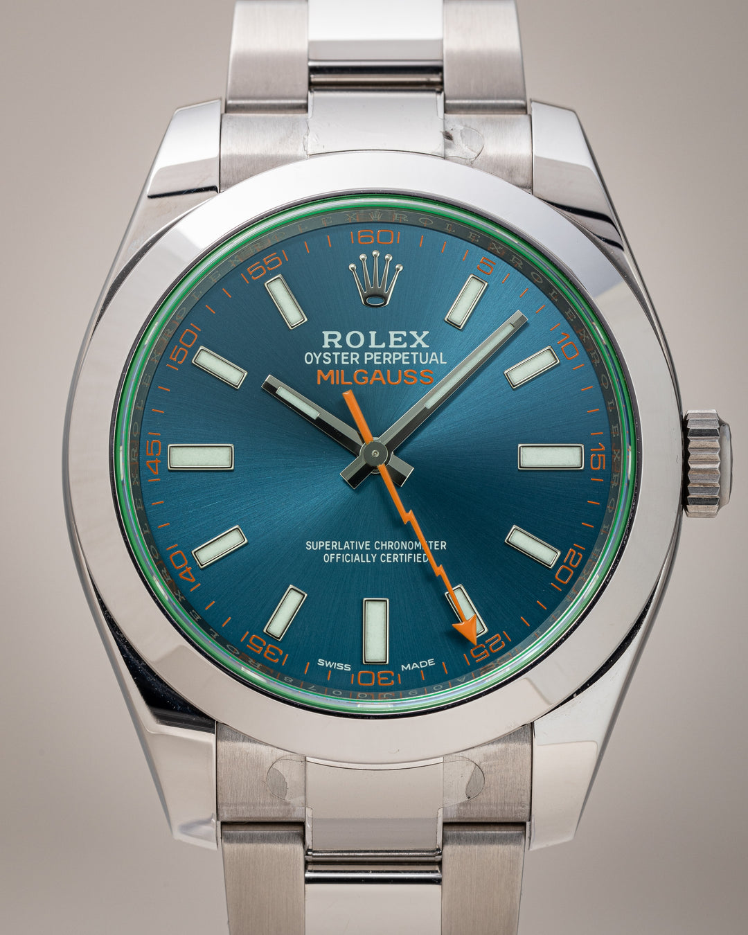 Rolex Stainless Steel Milgauss Z-Blue (116400GV)