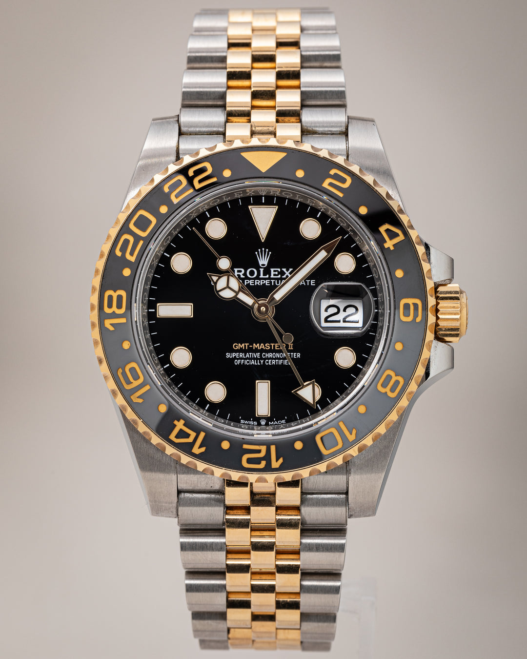 Rolex Stainless Steel and 18k Yellow Gold GMT-Master II (126713GRNR)