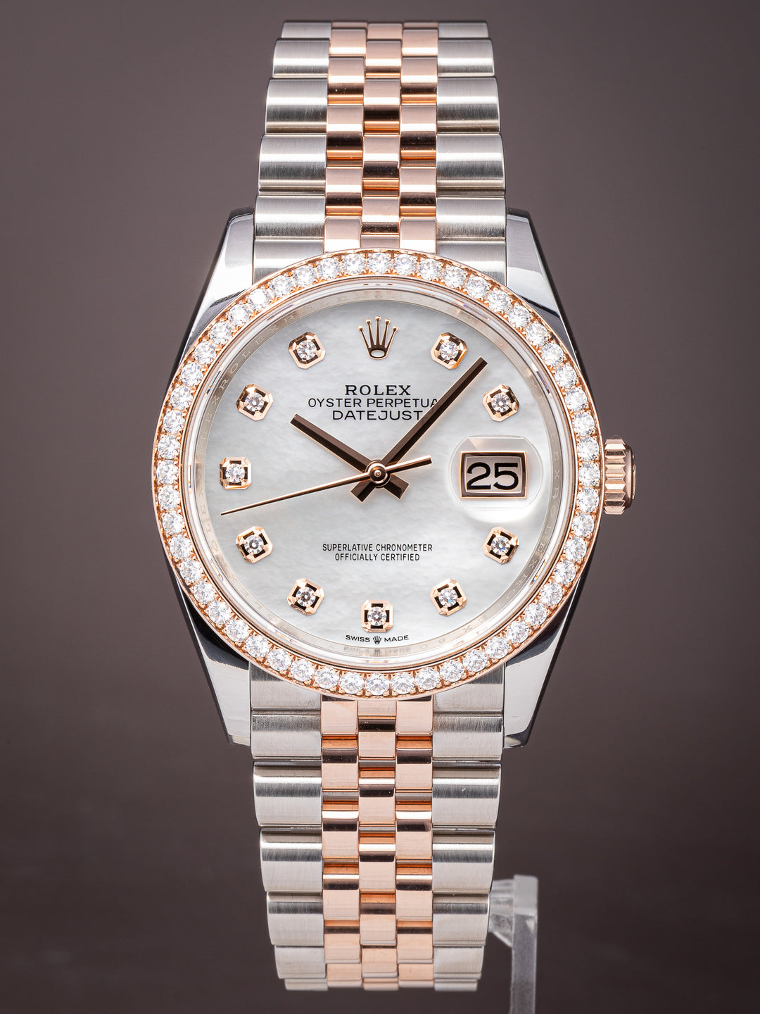 Rolex Stainless Steel and 18k Rose Gold Datejust 36 (126281RBR)