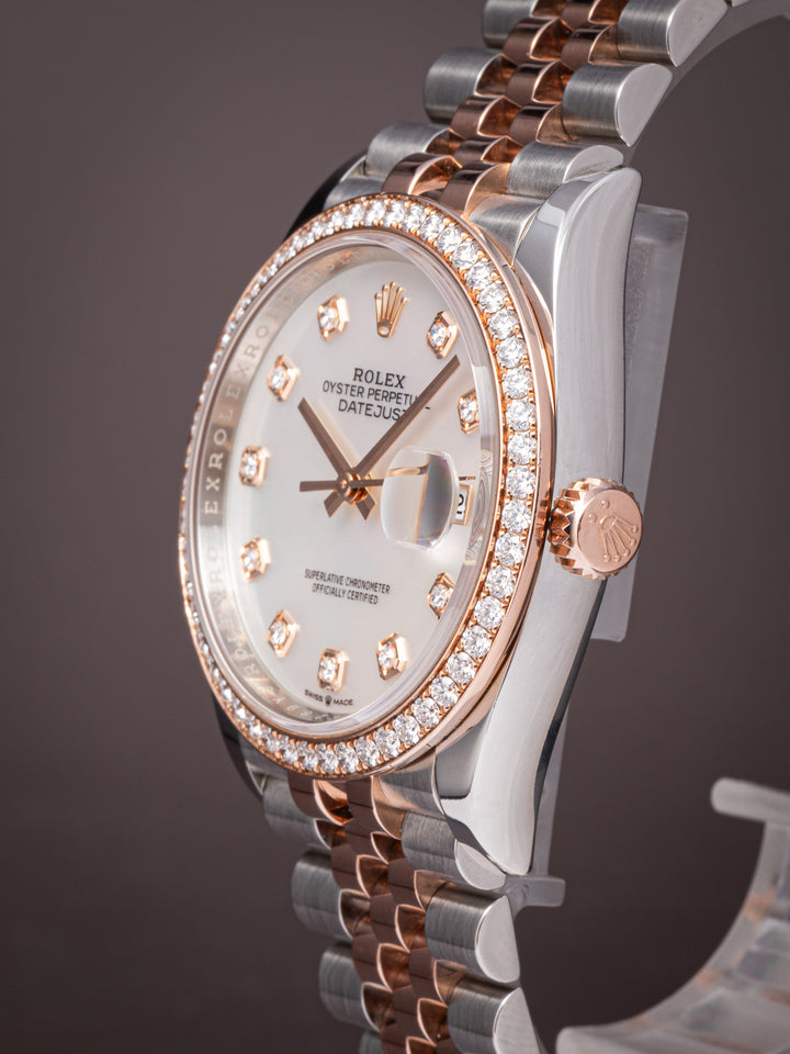 Rolex Stainless Steel and 18k Rose Gold Datejust 36 (126281RBR)