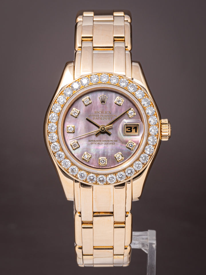 Rolex 18k Yellow Gold Women's Datejust Pearlmaster (80298)