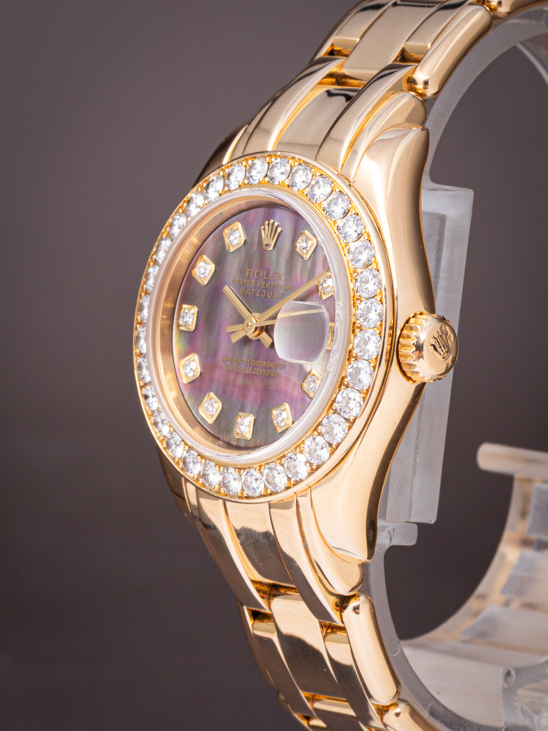 Rolex 18k Yellow Gold Women's Datejust Pearlmaster (80298)