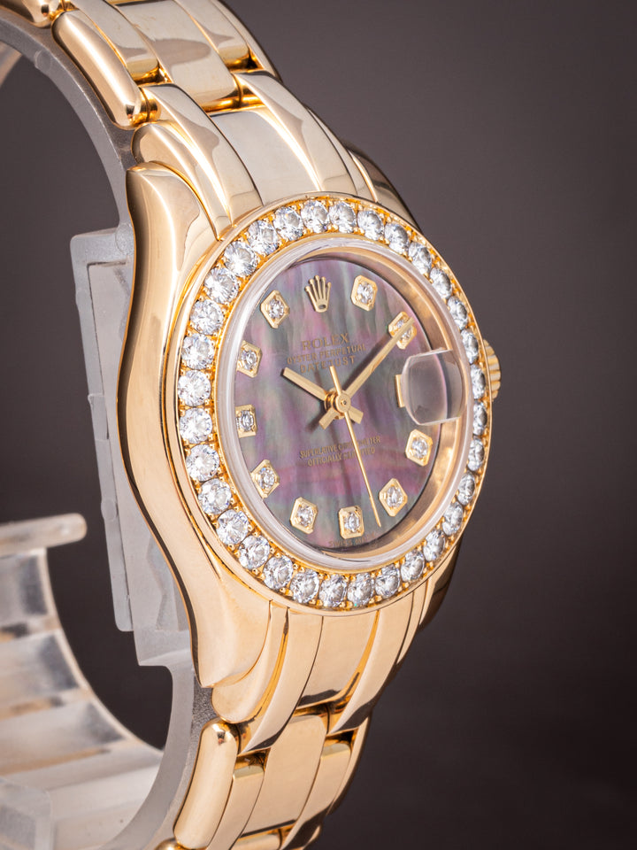 Rolex 18k Yellow Gold Women's Datejust Pearlmaster (80298)