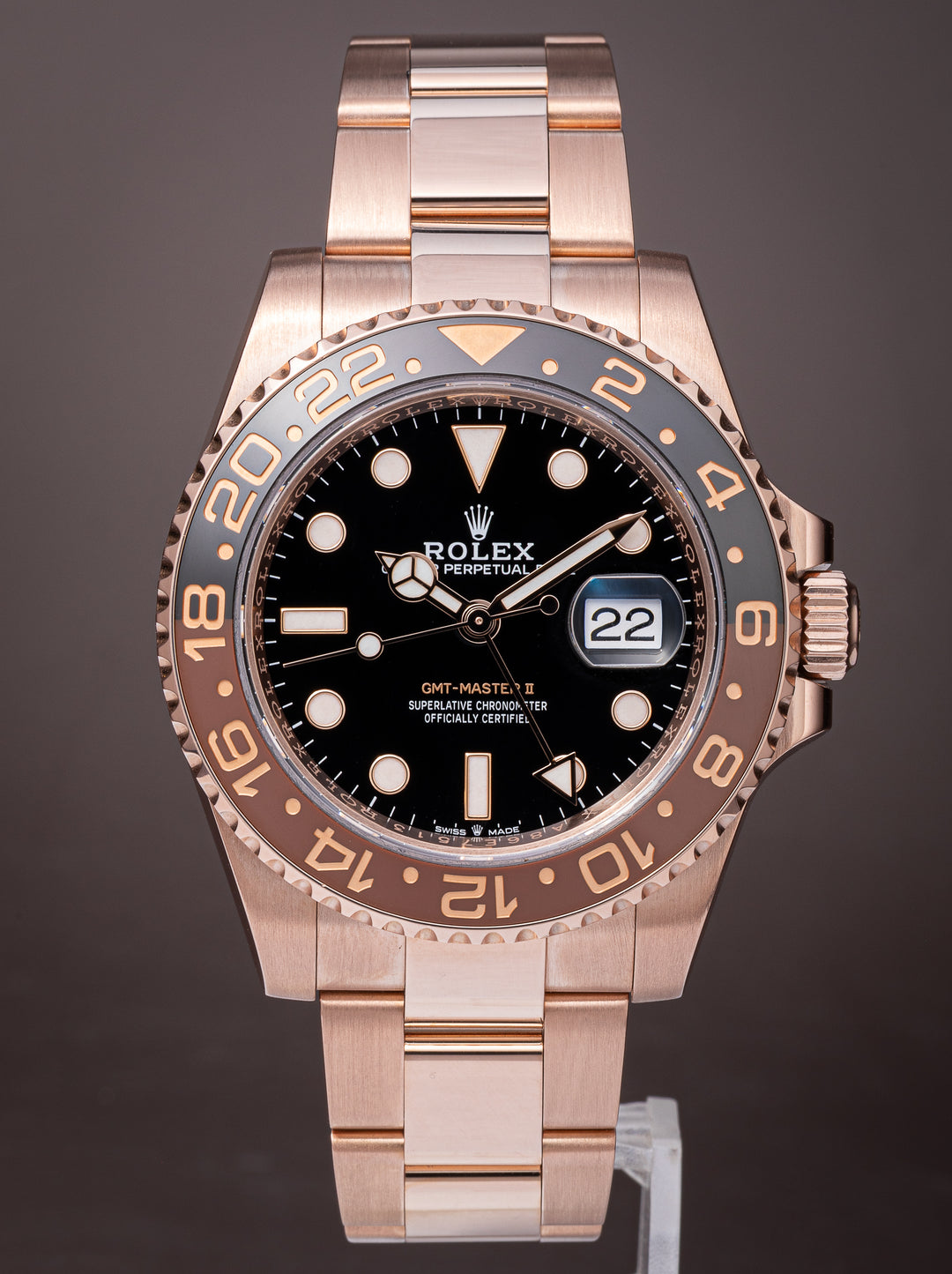 Rolex 18k Rose Gold GMT-Master II (126715CHNR)