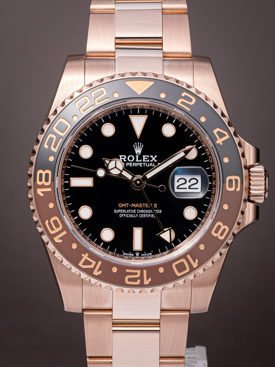 Rolex 18k Rose Gold GMT-Master II (126715CHNR)