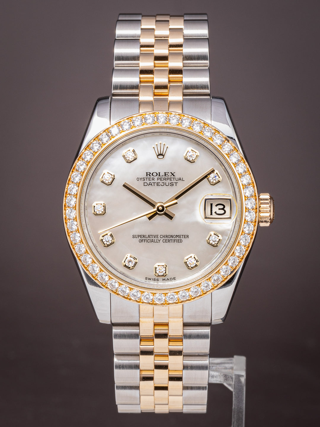 Rolex Stainless Steel and 18k Yellow Gold Women's Datejust (178383RBR)