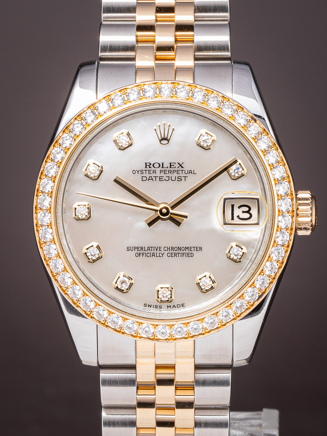 Rolex Stainless Steel and 18k Yellow Gold Women's Datejust (178383RBR)