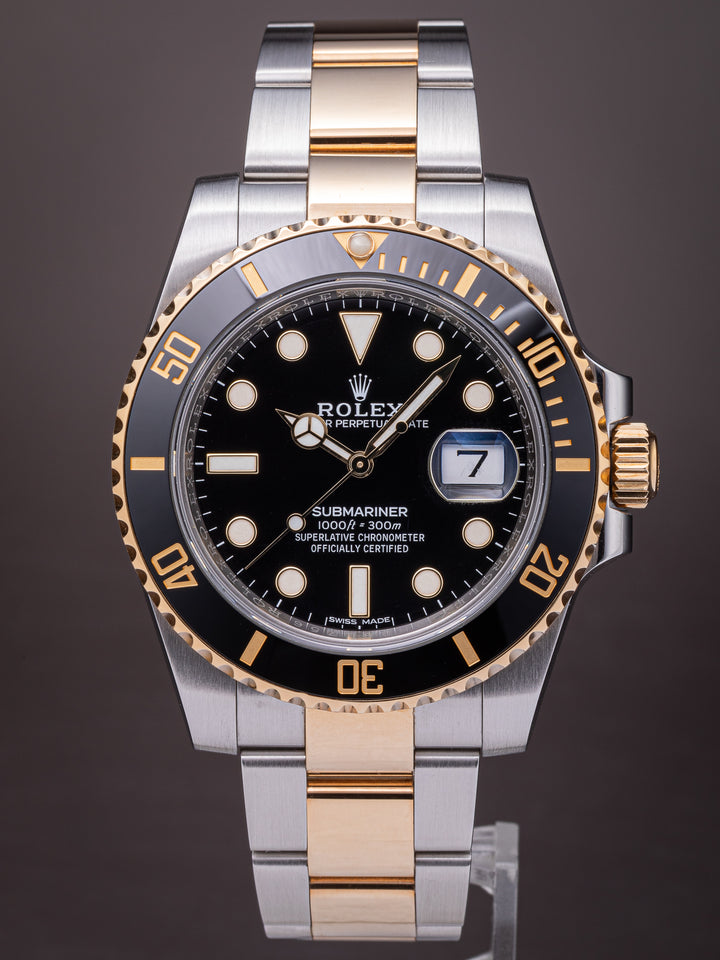 Rolex Stainless Steel and 18k Yellow Gold Submariner Date (116613LN)