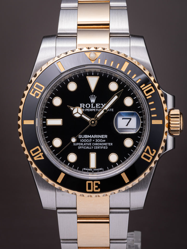 Rolex Stainless Steel and 18k Yellow Gold Submariner Date (116613LN)