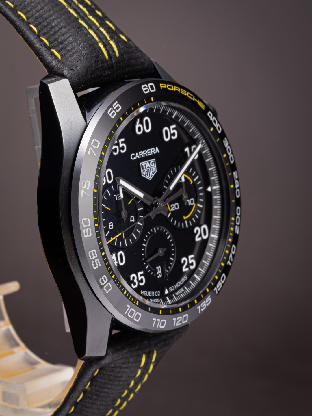 TAG Heuer x Porsche Black DLC Stainless Steel Carrera Chronograph Limited Edition (CBN2A1H)