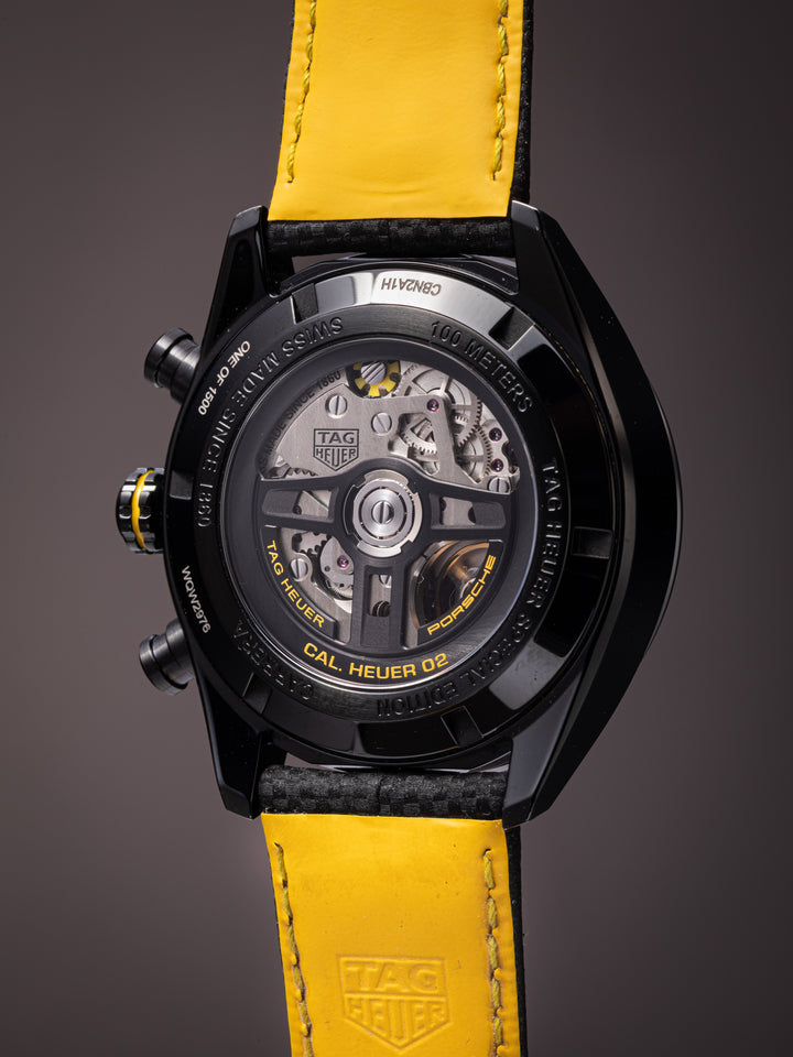 TAG Heuer x Porsche Black DLC Stainless Steel Carrera Chronograph Limited Edition (CBN2A1H)