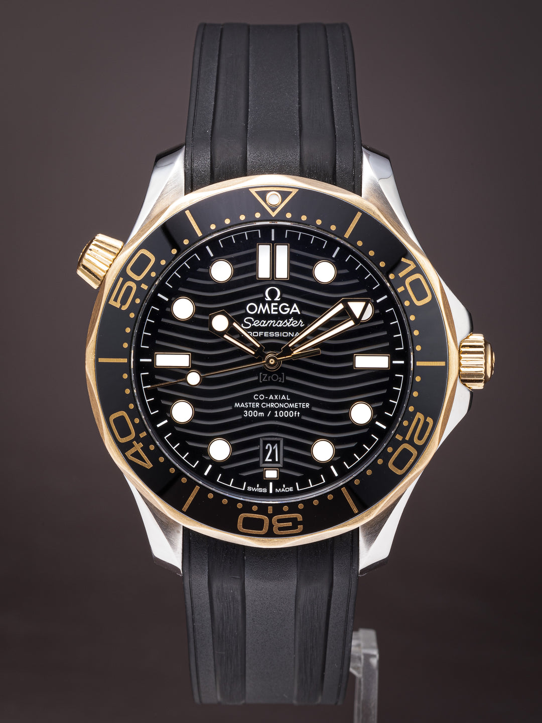 Omega Stainless Steel and 18k Yellow Gold Seamaster Diver 300M (210.22.42.20.01.001)