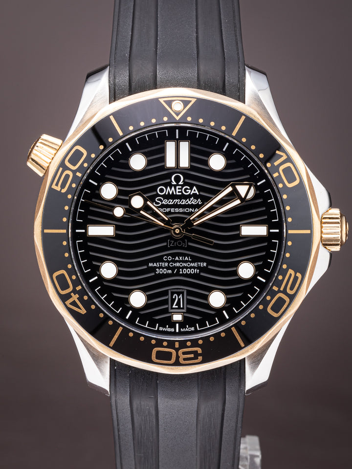 Omega Stainless Steel and 18k Yellow Gold Seamaster Diver 300M (210.22.42.20.01.001)