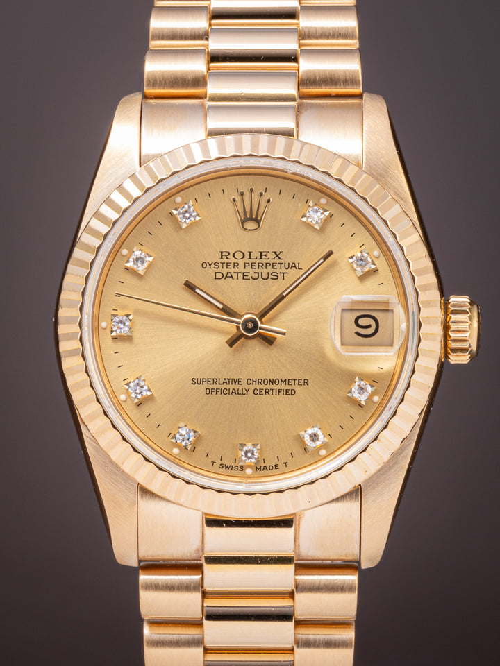 Rolex 18k Yellow Gold Women's Datejust (68278)