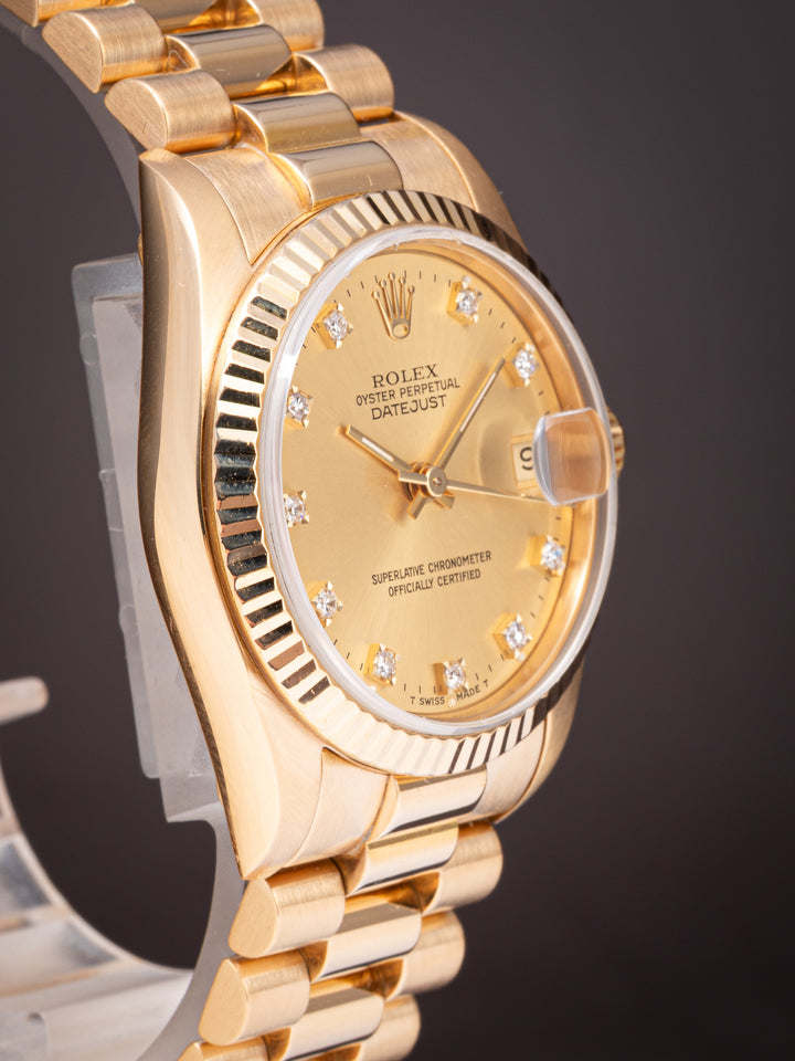 Rolex 18k Yellow Gold Women's Datejust (68278)