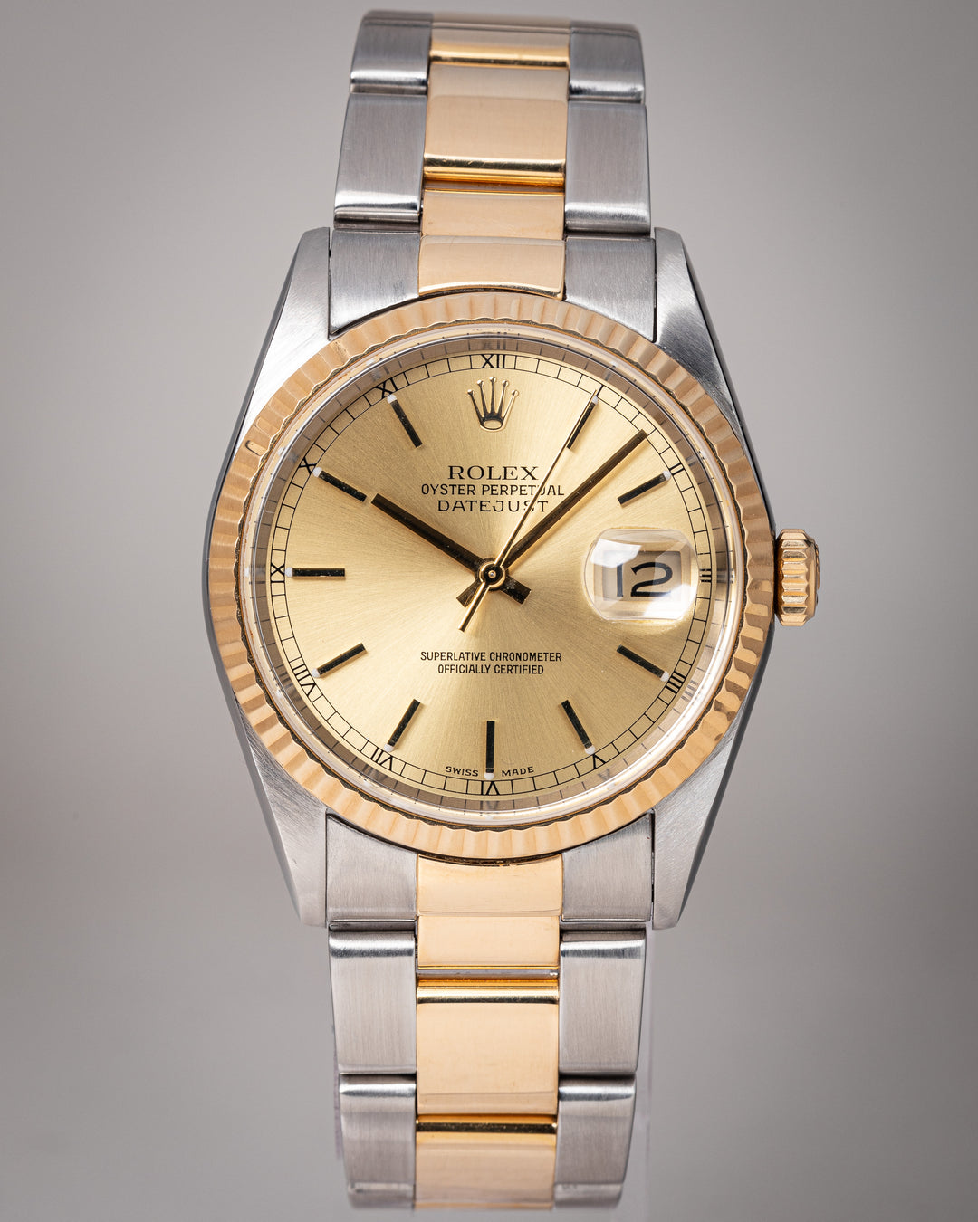 Rolex Stainless Steel and 18k Yellow Gold Datejust (16233)