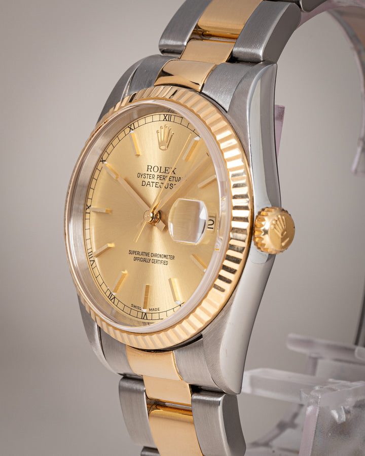 Rolex Stainless Steel and 18k Yellow Gold Datejust (16233)