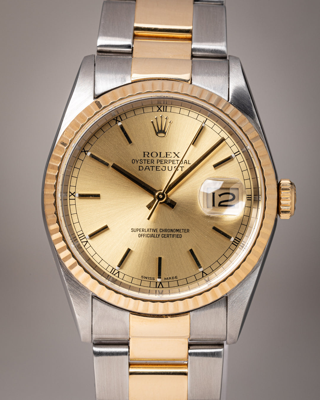 Rolex Stainless Steel and 18k Yellow Gold Datejust (16233)