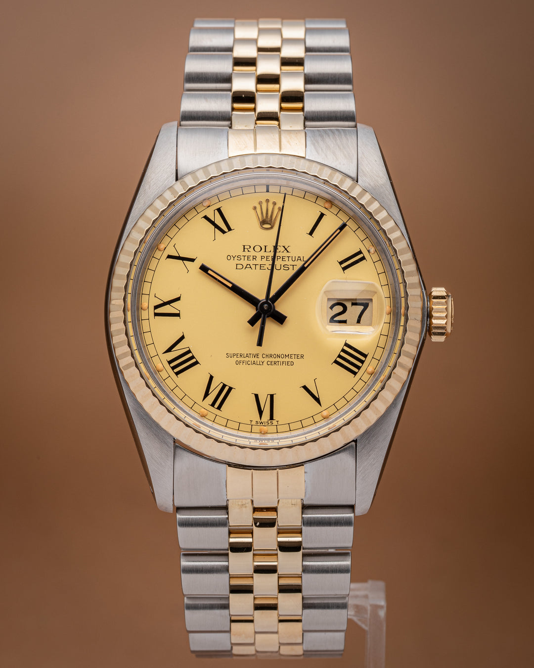 Rolex Stainless Steel and 18k Yellow Gold Datejust (16013)