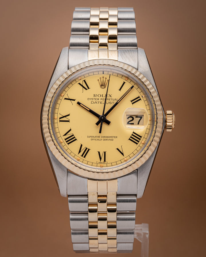 Rolex Stainless Steel and 18k Yellow Gold Datejust (16013)