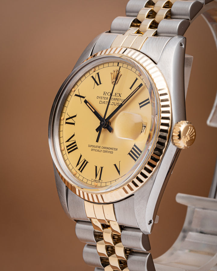 Rolex Stainless Steel and 18k Yellow Gold Datejust (16013)