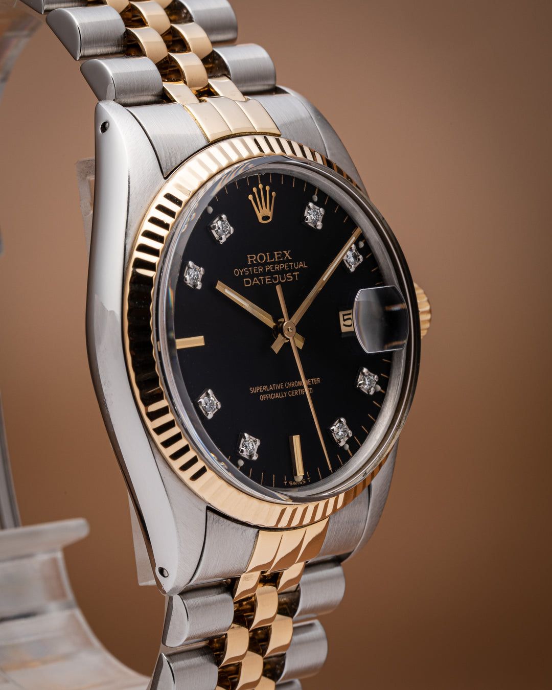 Rolex Stainless Steel and 18k Yellow Gold Datejust (16013)