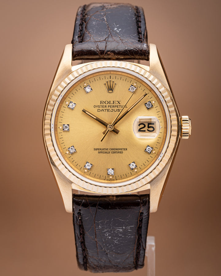 Rolex 18k Yellow Gold Datejust (16018)