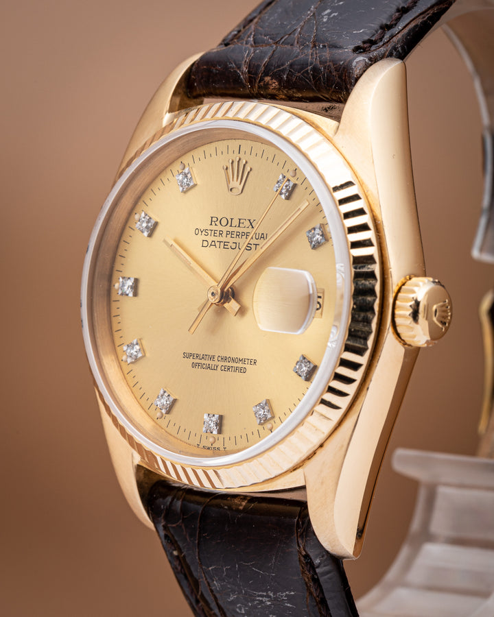 Rolex 18k Yellow Gold Datejust (16018)