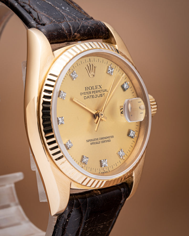 Rolex 18k Yellow Gold Datejust (16018)