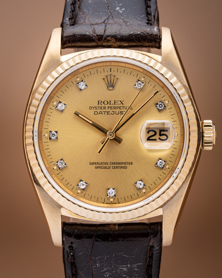 Rolex 18k Yellow Gold Datejust (16018)