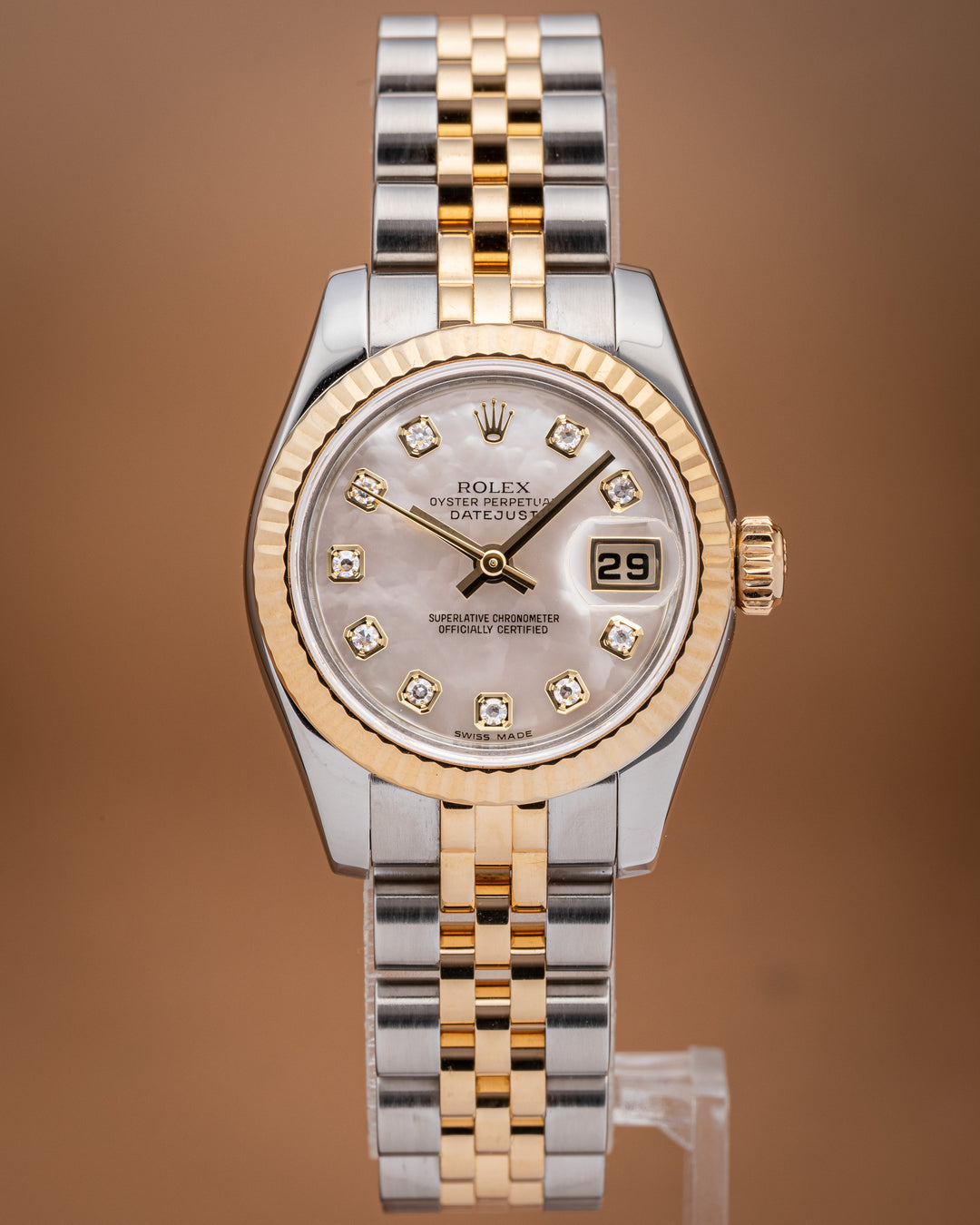 Rolex Stainless Steel and 18k Yellow Gold Women's Datejust (179173)