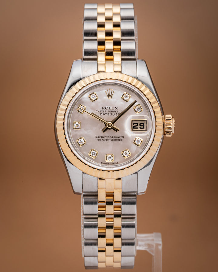 Rolex Stainless Steel and 18k Yellow Gold Women's Datejust (179173)