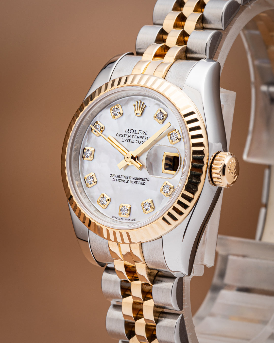 Rolex Stainless Steel and 18k Yellow Gold Women's Datejust (179173)