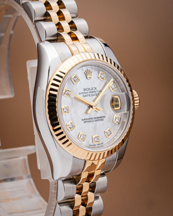 Rolex Stainless Steel and 18k Yellow Gold Women's Datejust (179173)