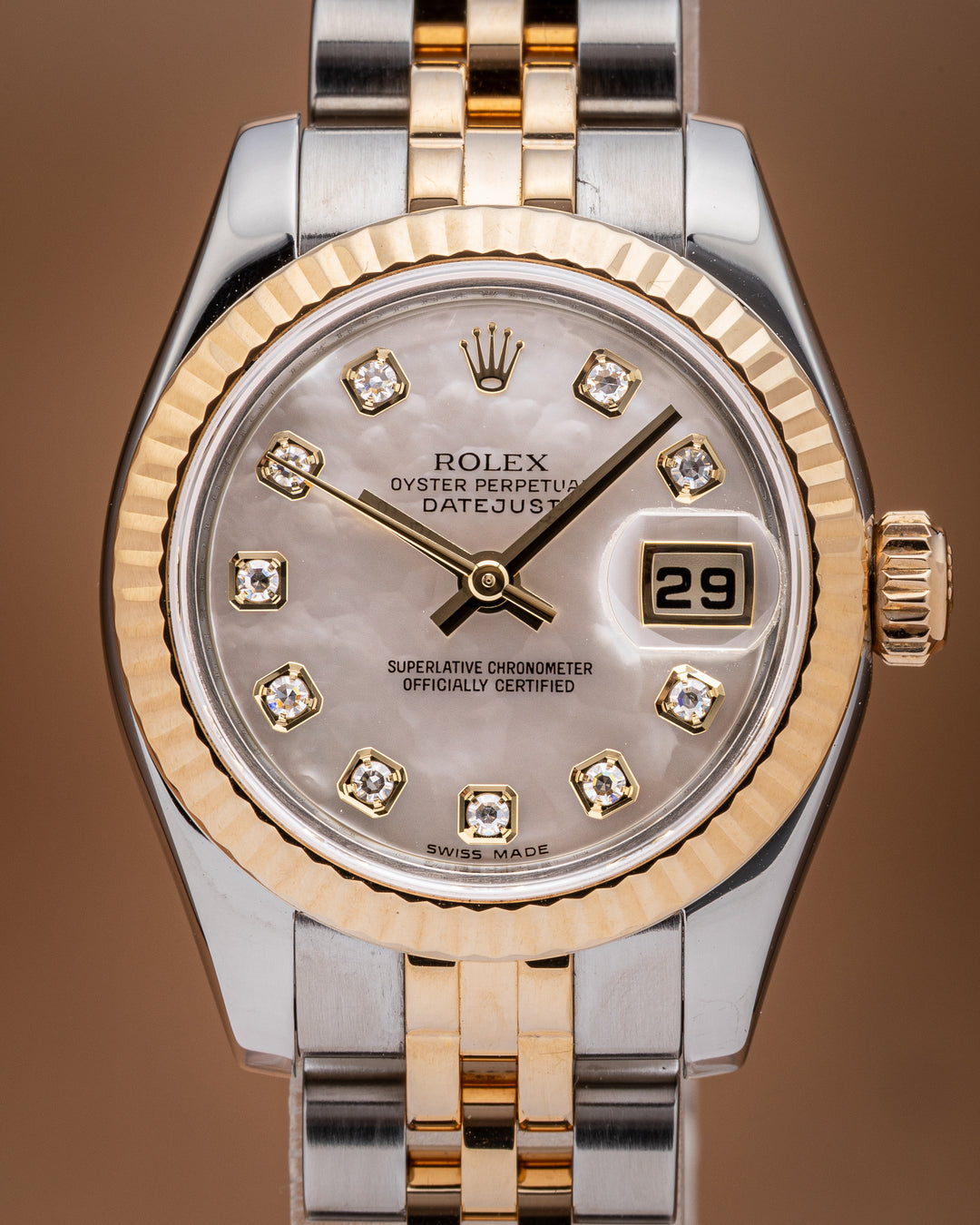 Rolex Stainless Steel and 18k Yellow Gold Women's Datejust (179173)