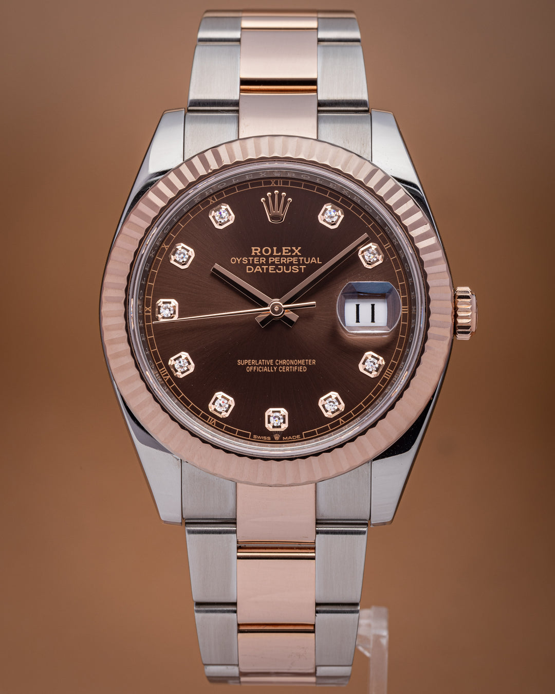 Rolex Stainless Steel and 18k Rose Gold Datejust 41 (126331)