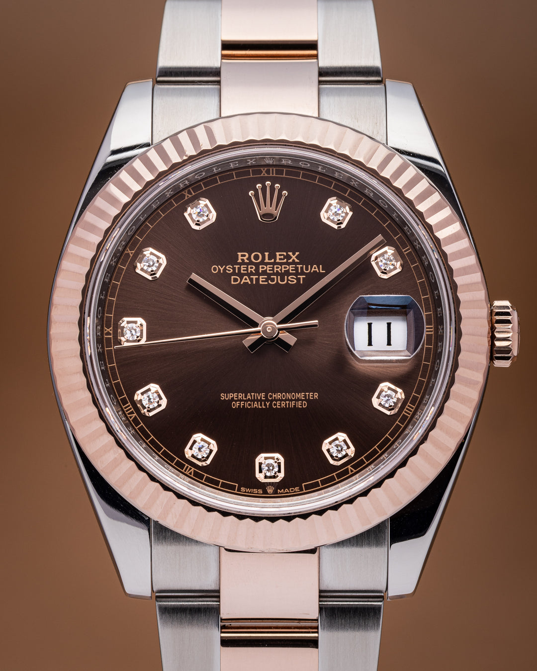 Rolex Stainless Steel and 18k Rose Gold Datejust 41 (126331)