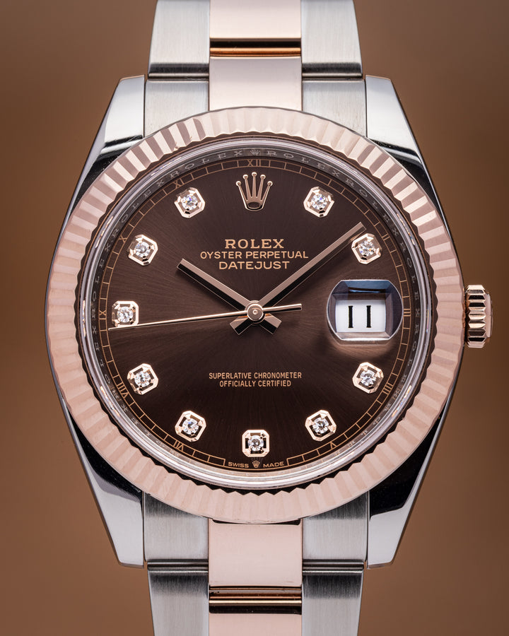 Rolex Stainless Steel and 18k Rose Gold Datejust 41 (126331)