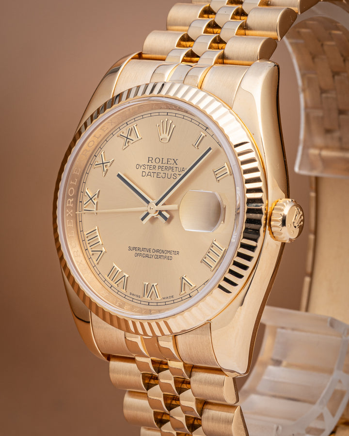 Rolex 18k Yellow Gold Datejust (116238)
