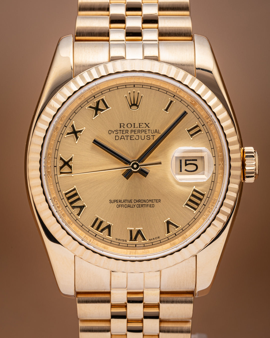Rolex 18k Yellow Gold Datejust (116238)